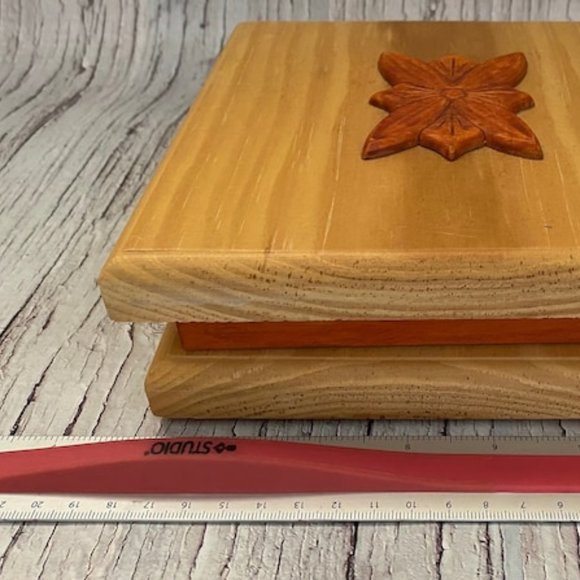 Vintage Gunther Mele 1970's Wooden Jewelry Box, Vintage Wooden Jewellery Organiz - Picture 7 of 10